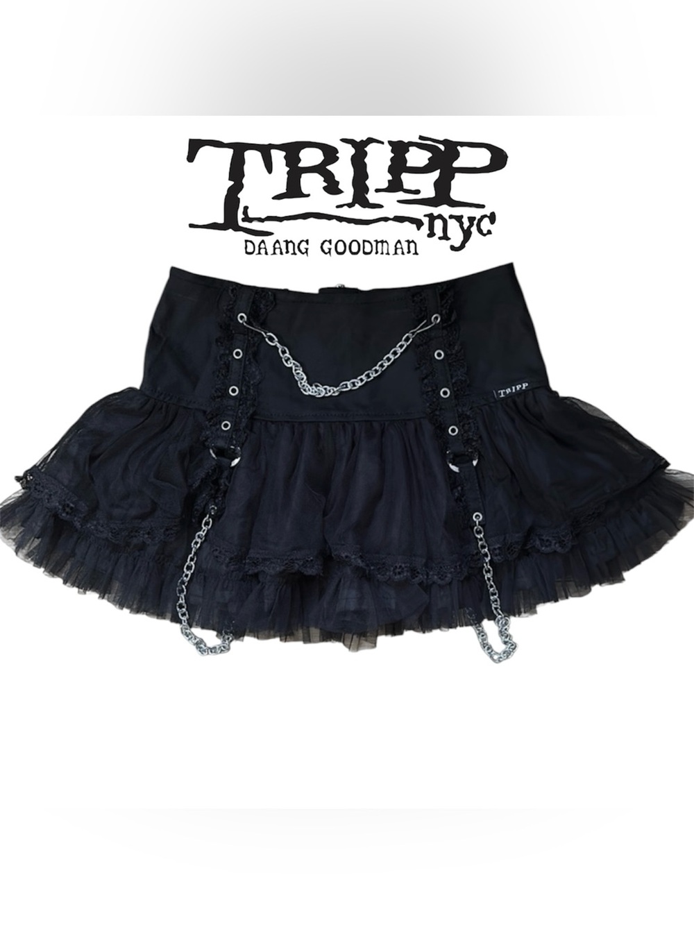 Tripp NYC chained black tutu mini skirt